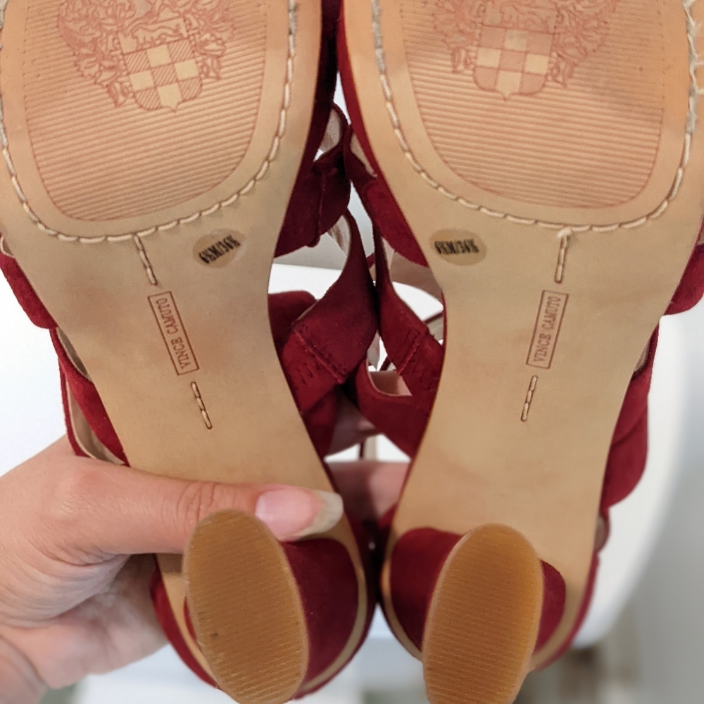 Suede heeled sandals by Vince Camuto - Picture 13 of 15